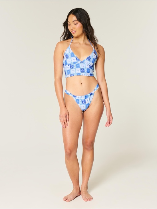 Hollister Other - Hollister NWT Blue Coastal Tile Print Halter Bikini Set Top S Bottom M Cheeky